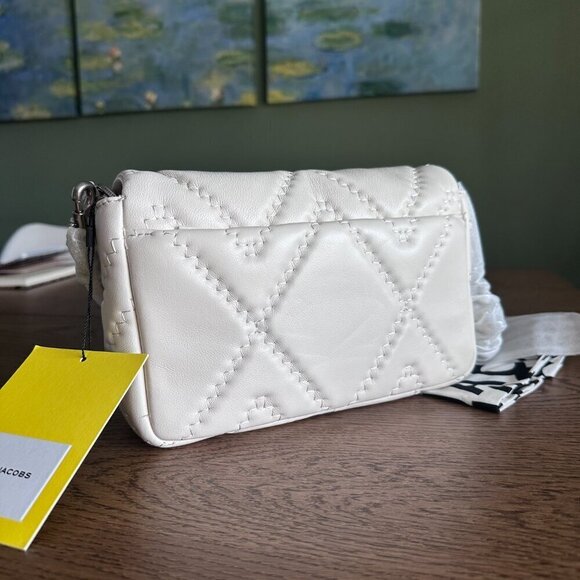 NWT! New Marc Jacobs J Marc Shoulder Bag -Quilted Lambskin leather -White - Picture 7 of 12
